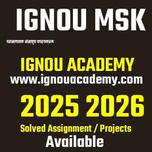 IGNOU MSK SOLVED ASSIGNMENT 2025 2026